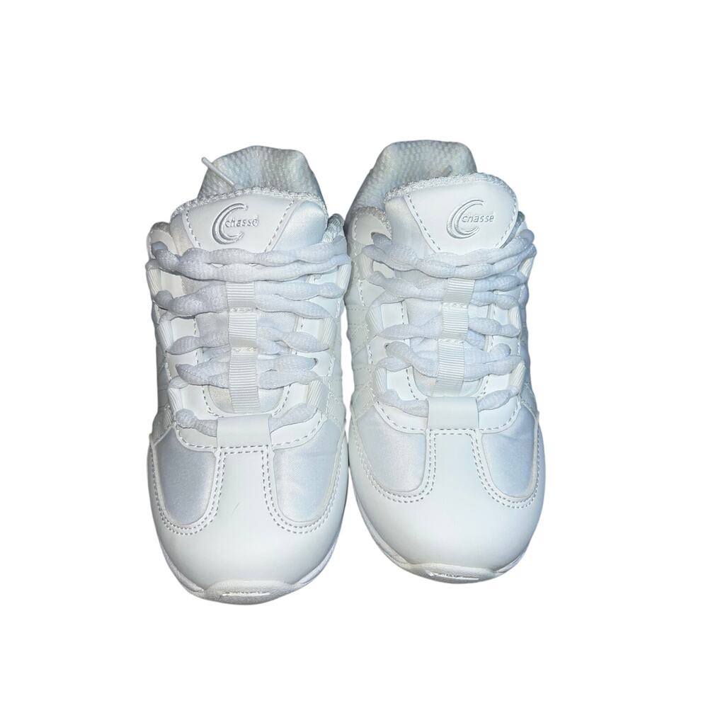 Chasse girls cheerleading all white sneakers shoes girls size 1 new